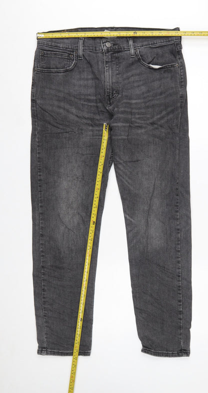 Levi's Men's Grey 302 Straight Fit Denim Jeans W33 L30