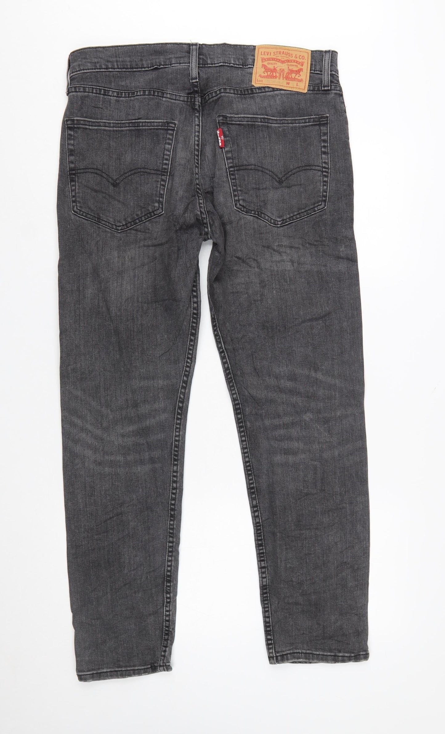 Levi's Men's Grey 302 Straight Fit Denim Jeans W33 L30