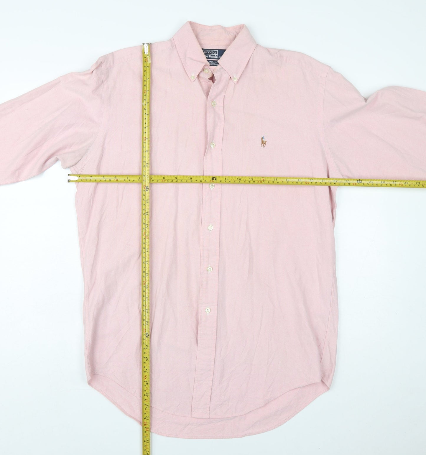 Ralph Lauren Men’s Pink Cotton Button-Down Long Sleeve Classic Shirt Size 15