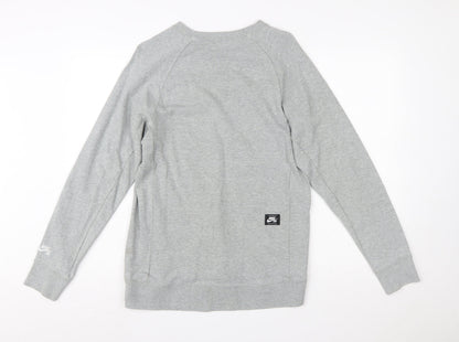 Nike SB Men's Grey Crew Neck Long Sleeve Pullover Sweatshirt Size S