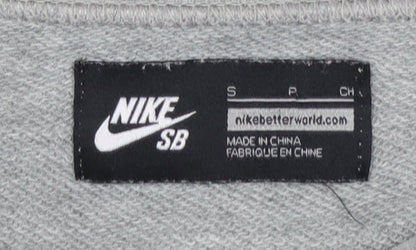 Nike SB Men's Grey Crew Neck Long Sleeve Pullover Sweatshirt Size S