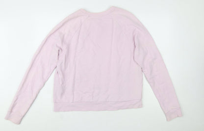 Reebok Women's Pink Crew Neck Pullover Sweatshirt Size L 16-18