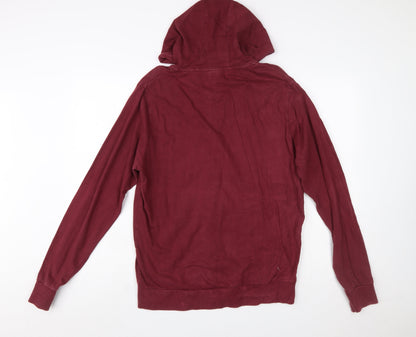 Ellesse Men's Red Full Zip Hoodie L Sportswear Cotton Blend