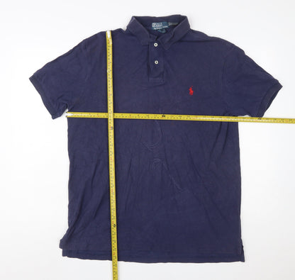 Ralph Lauren Men's Blue Short Sleeve Classic Cotton Polo Shirt XL
