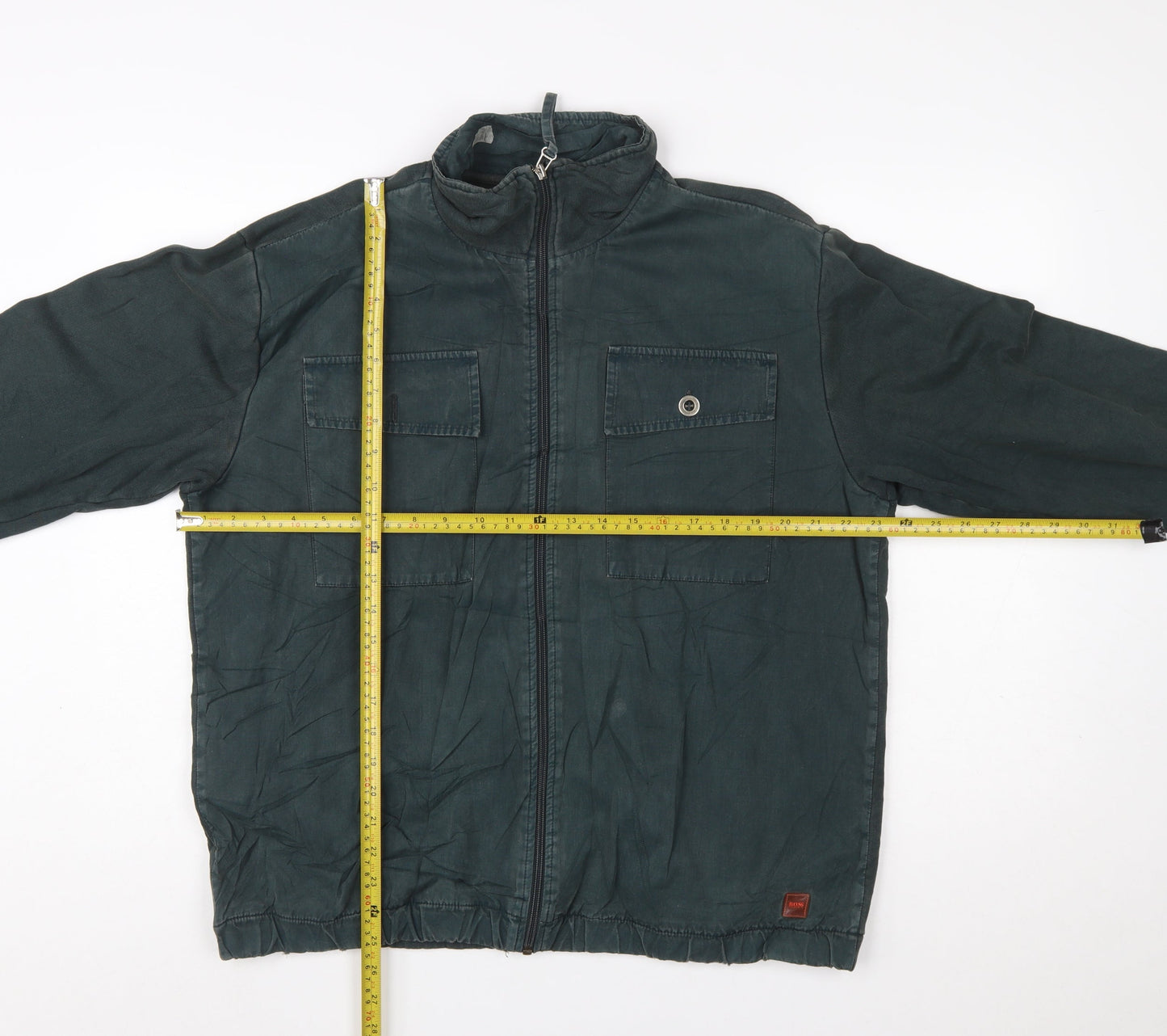 Hugo Boss Men's Green Full Zip Sweatshirt Size L