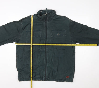 Hugo Boss Men's Green Full Zip Sweatshirt Size L