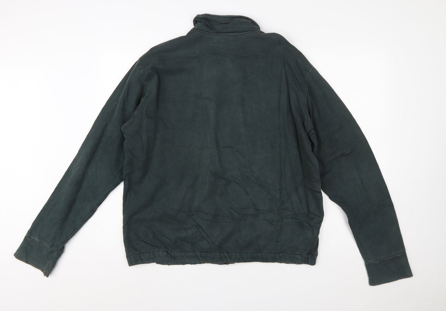 Hugo Boss Men's Green Full Zip Sweatshirt Size L