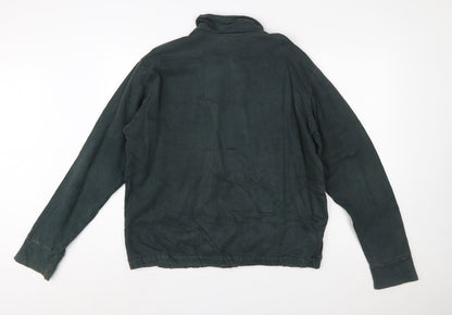 Hugo Boss Men's Green Full Zip Sweatshirt Size L