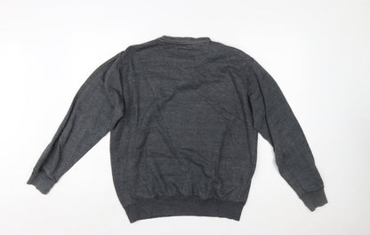Lee Cooper Men's Grey Crew Neck Pullover Sweatshirt M
