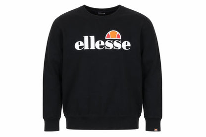 Ellesse Men's Black Pullover Sweatshirt Medium Logo Crew Neck