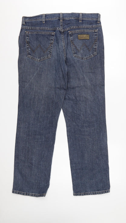 Wrangler Men's Blue Texas Stretch Regular Straight Jeans W35 L30
