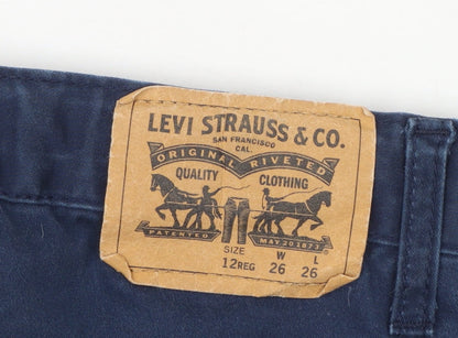 Levi's Boys Blue Slim Chino Shorts 12 Years Twill Cotton Blend