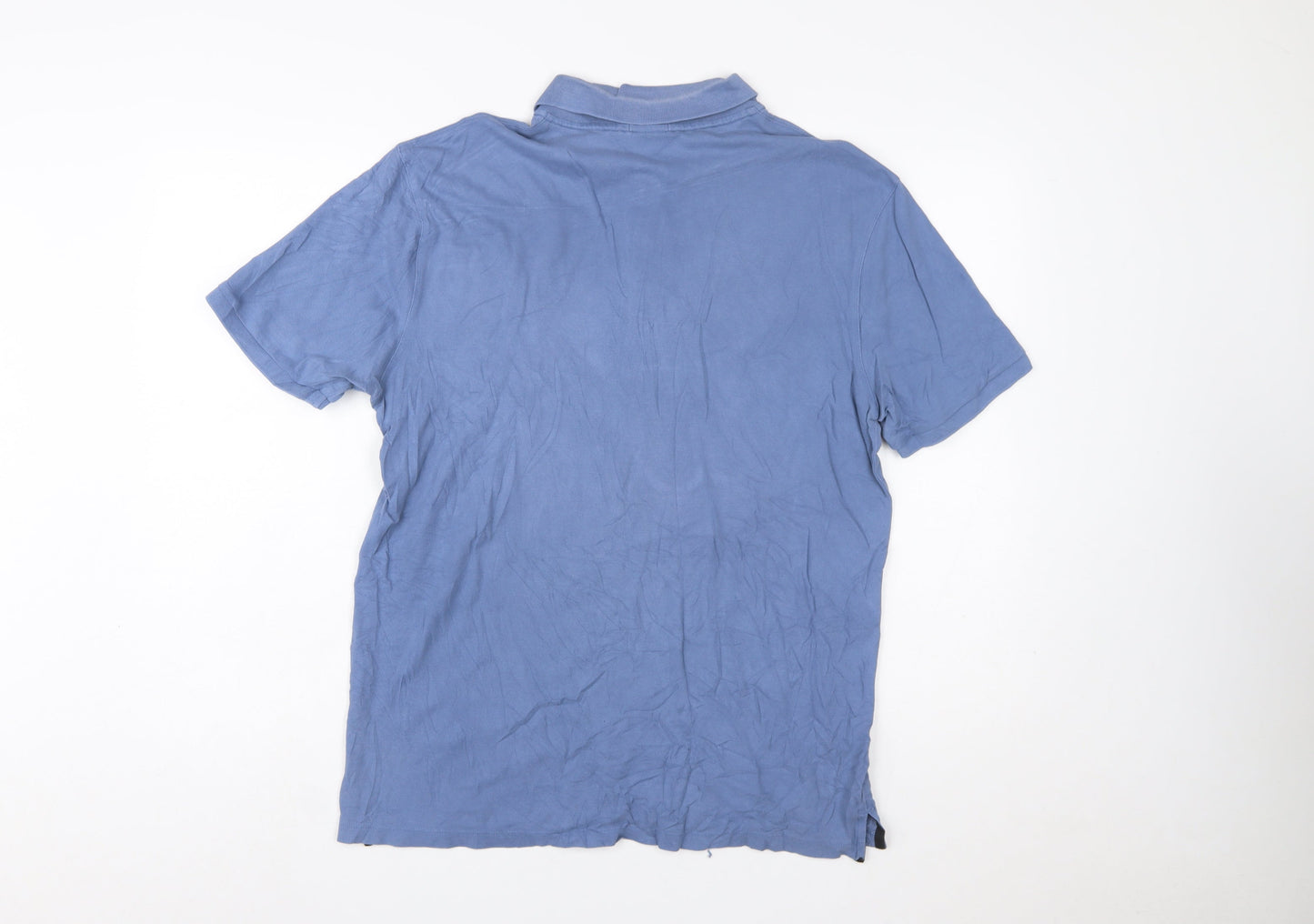 Hugo Boss Men's Blue Pima Cotton Polo Shirt Size L Classic Fit