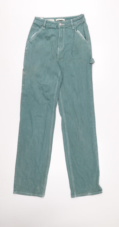 PACSUN Women’s Green Relaxed Straight Cotton Jeans Size 25