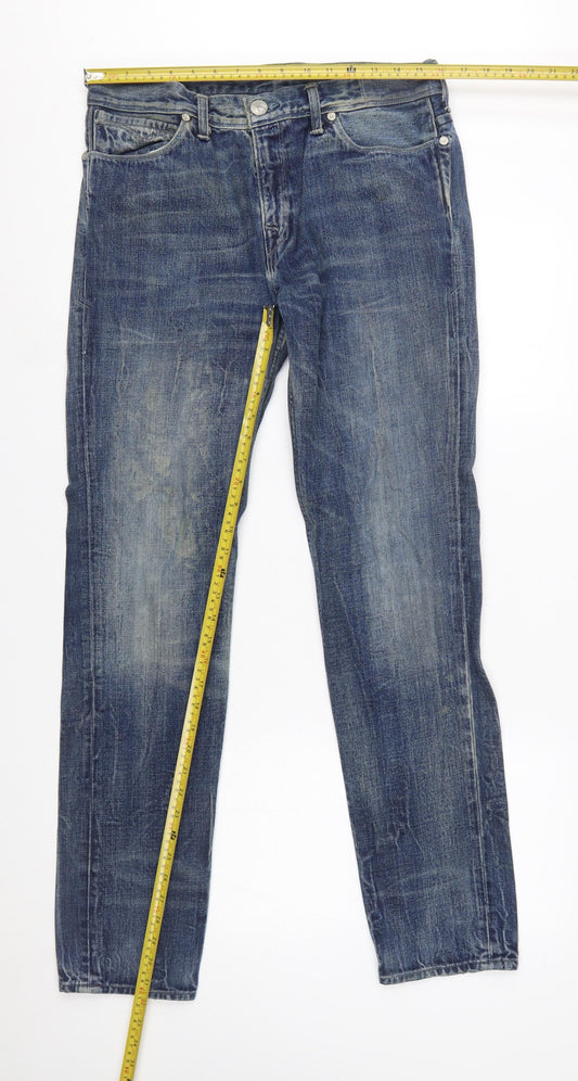 Levi's Blue Men's Regular Fit Straight Jeans 33x32 Denim