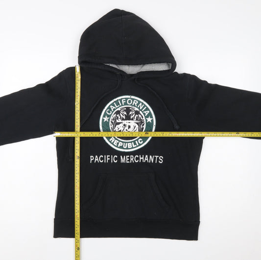Cali Love Heritage Women's Black Pullover Hoodie Large California Print