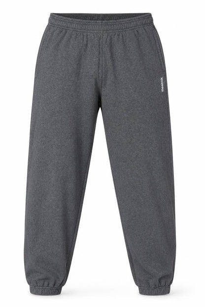 Reebok Men Grey Jogger Fleece Trousers L Regular Fit