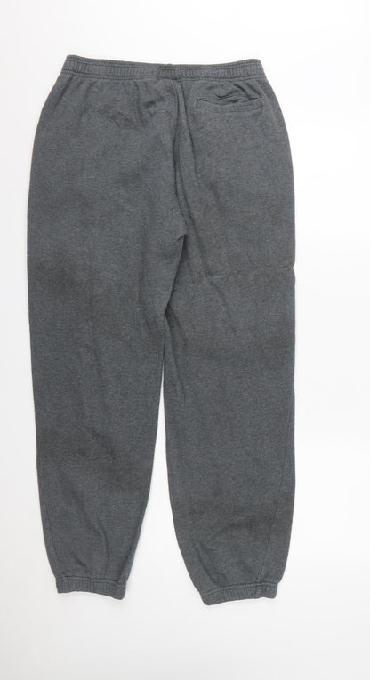 Reebok Men Grey Jogger Fleece Trousers L Regular Fit