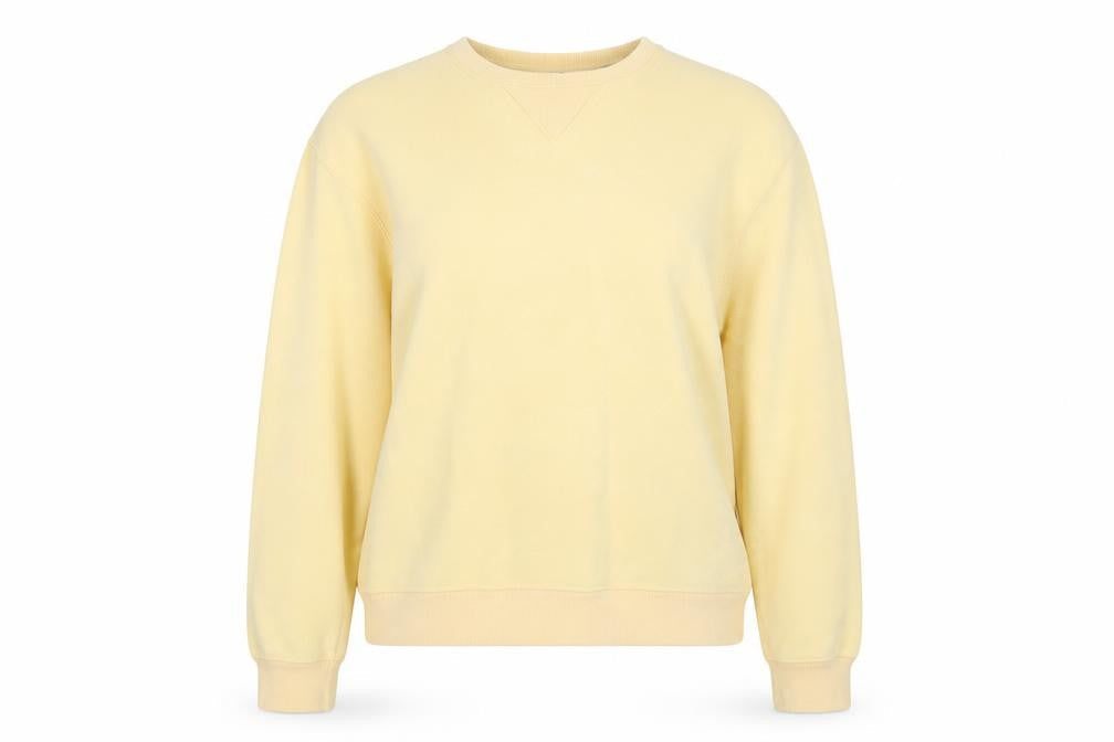 IZOD Women Yellow Crew Neck Pullover Sweatshirt Size S