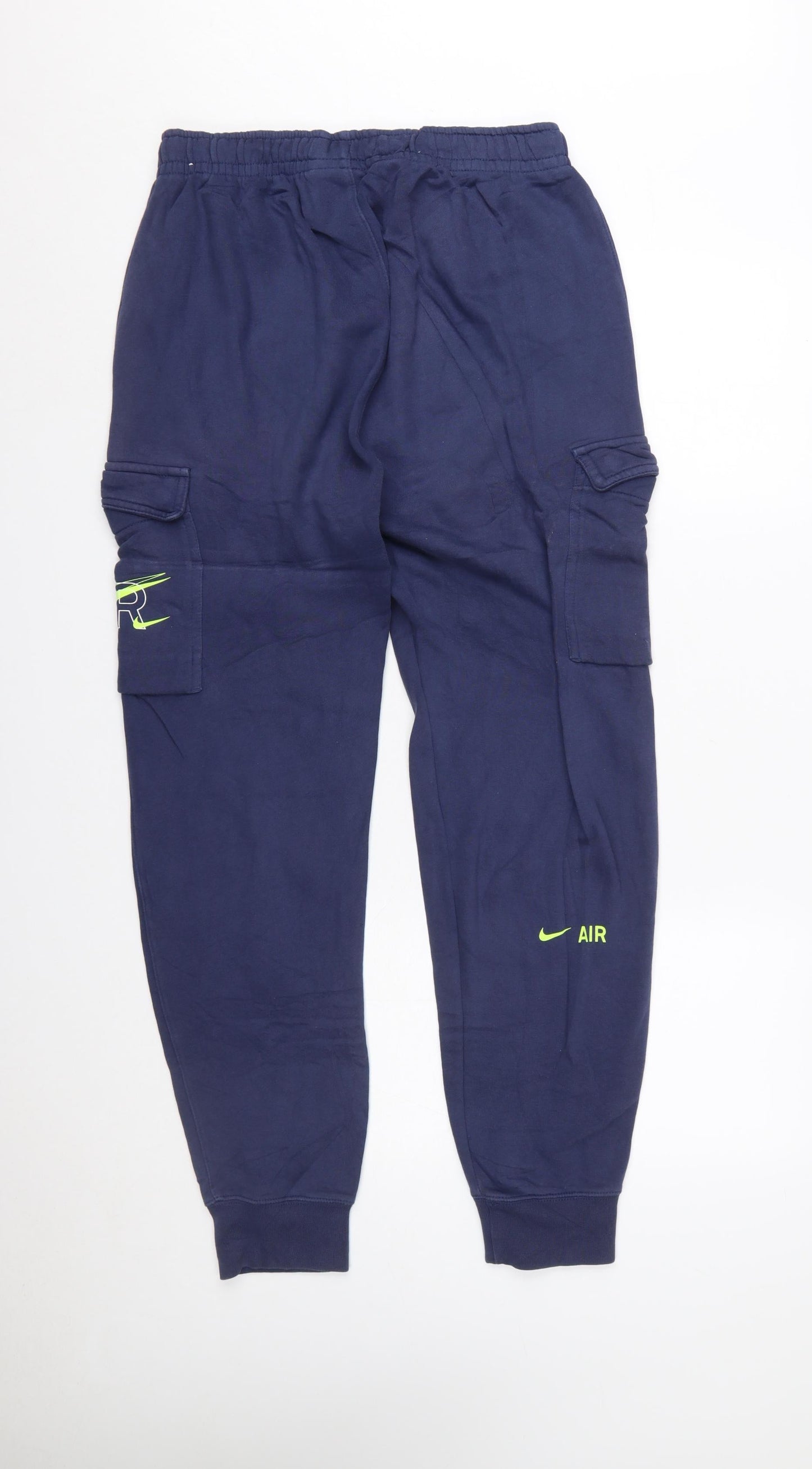 Nike Men Navy Blue Cargo Joggers Medium Cotton Blend