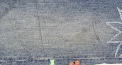 Levi's 501 Women's Blue Floral Painted Straight Denim Jeans W32 L30