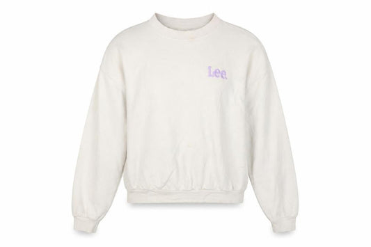Lee x H&M Women Beige Cotton Blend Pullover Sweatshirt M