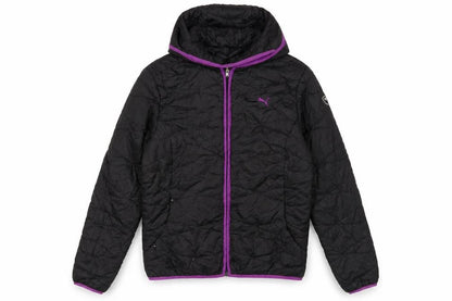 Puma Womens Black Size 12 Hooded Puffer Jacket