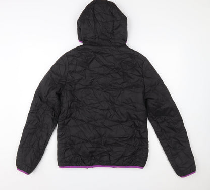 Puma Womens Black Size 12 Hooded Puffer Jacket
