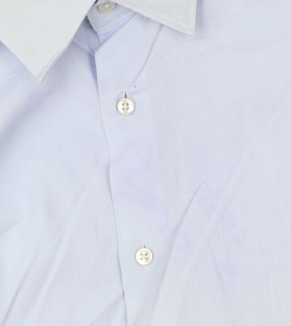 Hugo Boss Men's Blue Regular Fit Cotton Long Sleeve Button-Up Shirt Size 17