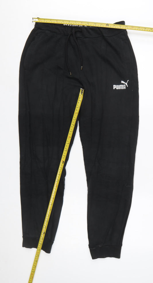 Puma Men's Black Jogger Trousers Size M Regular Fit