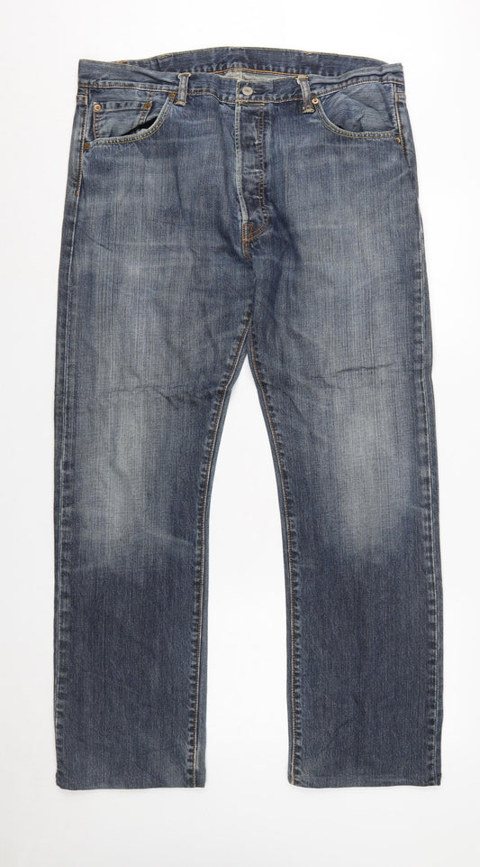 Levi's 501 Men's Blue Straight Denim Jeans W38 L34 Cotton