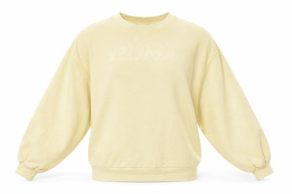Puma Women’s Yellow Crew Neck Pullover Sweatshirt Size S