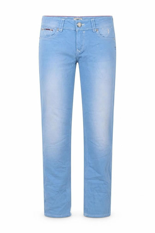 Front view of Hilfiger Denim Women’s Blue Slim Straight Jeans, size UK 8