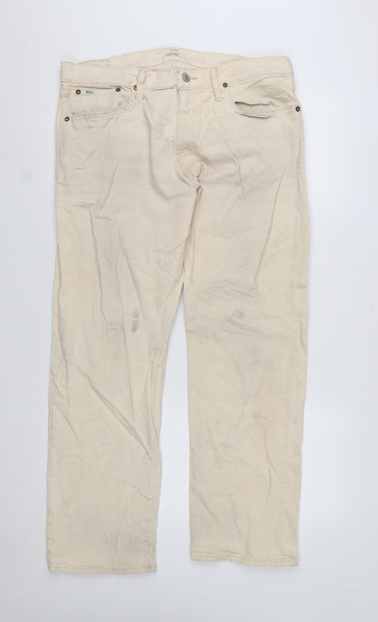 Polo Ralph Lauren Men's Beige Straight Denim Jeans 34x30