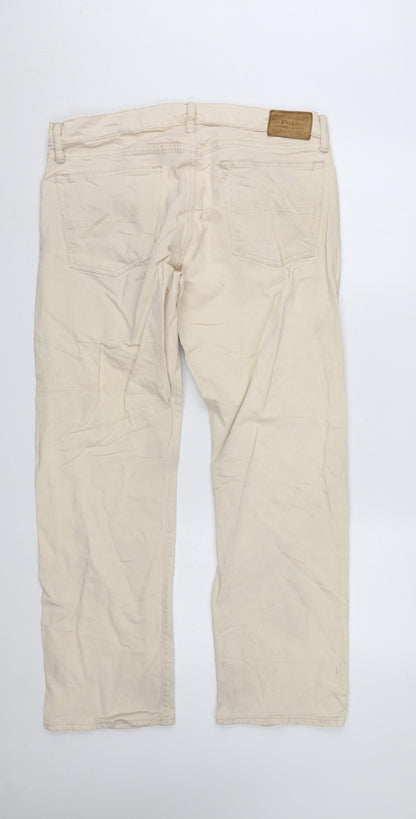 Polo Ralph Lauren Men's Beige Straight Denim Jeans 34x30