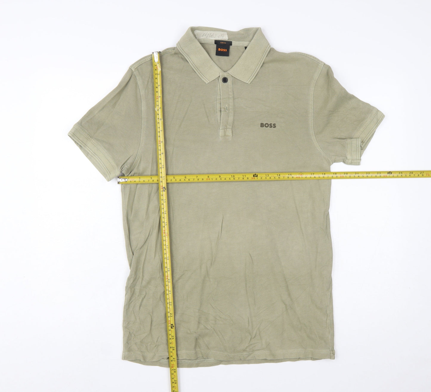BOSS Men’s Beige Slim Fit Cotton Polo Shirt M