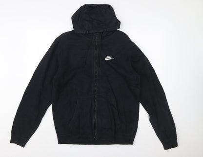 Nike Men's Black Full Zip Hoodie Size M Fleece Sportswear