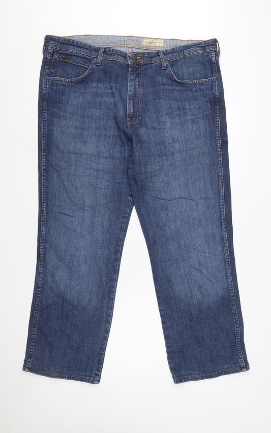 Wrangler Men’s Blue Arizona Stretch Straight Jeans W42 L32
