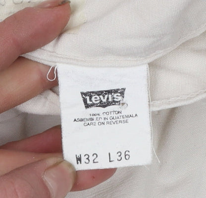 Levi's Men's Beige 32x36 Straight Leg Cotton Jeans