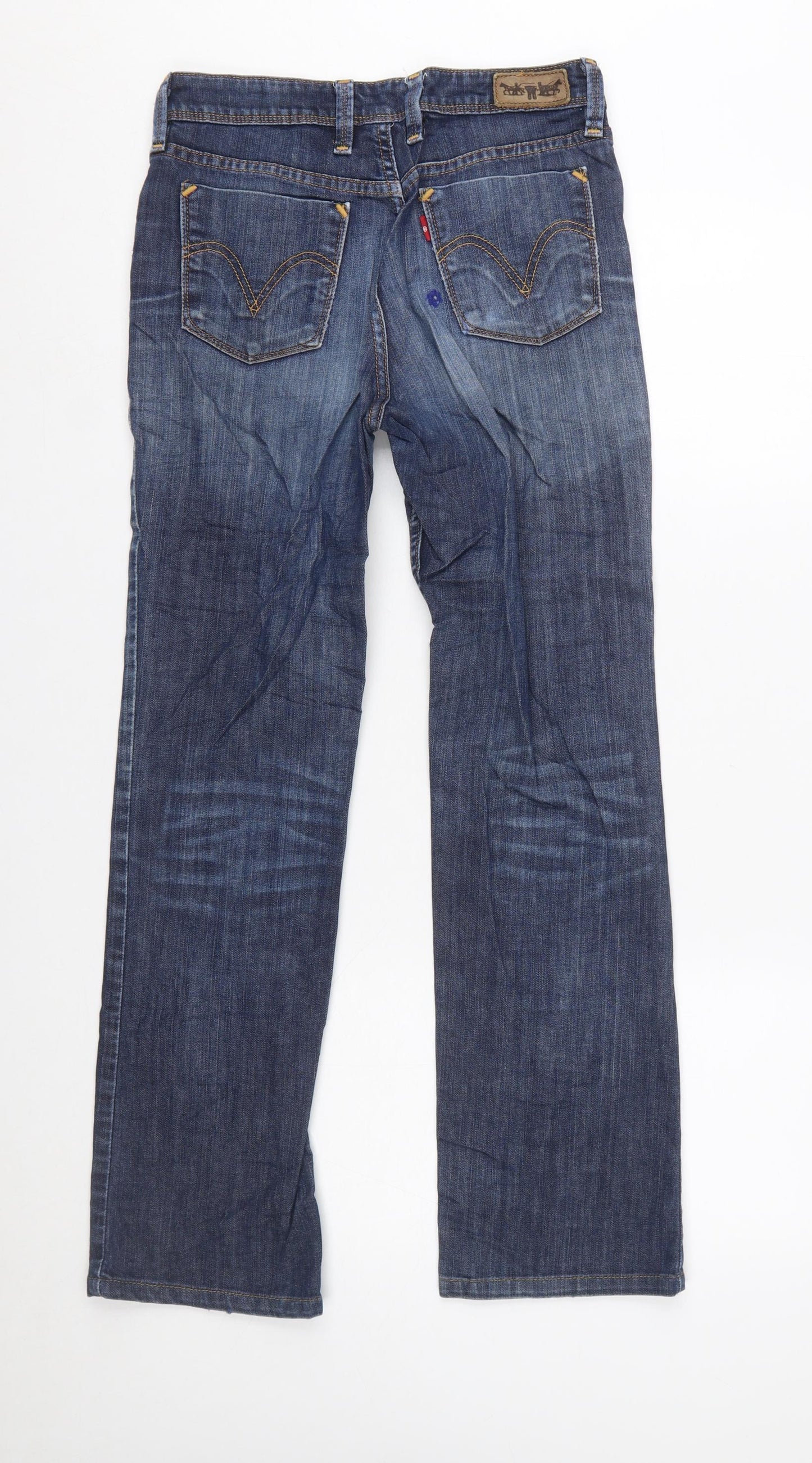 Levi's Women's Blue 627 Straight Fit Jeans Size 12 Medium Wash