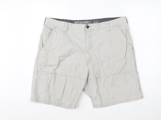 Wrangler Men's Grey Outdoor Cargo Shorts Size 40 Cotton Blend