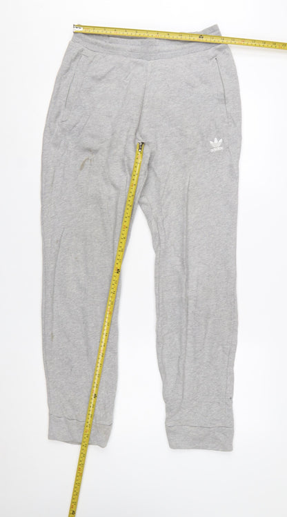 Adidas Men's Grey Jogger Sweatpants M Regular Fit Tapered