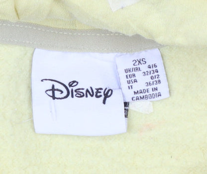 Disney Women 2XS Yellow Pullover Hoodie Winnie the Pooh Design