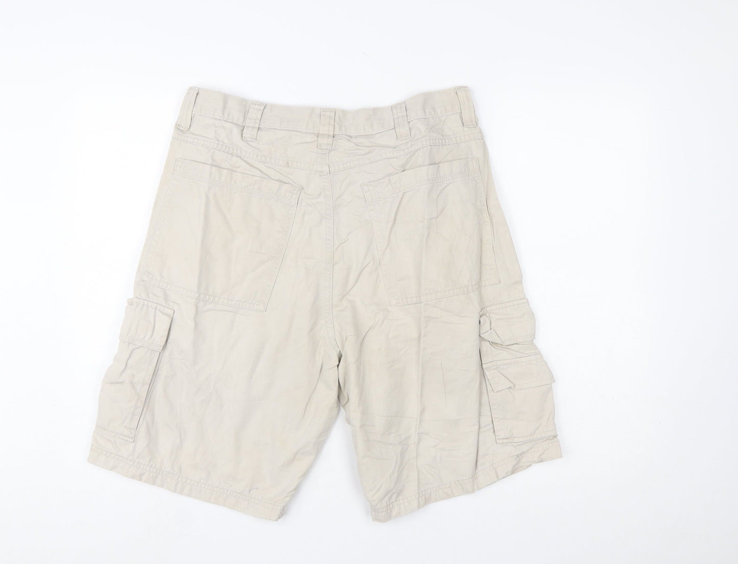 Wrangler Men's Beige Cargo Shorts Size 34 Cotton Canvas