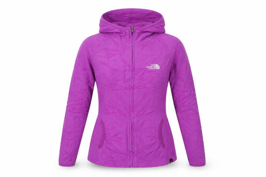 The North Face Womens Purple Fleece Hooded Full Zip Jacket Size S