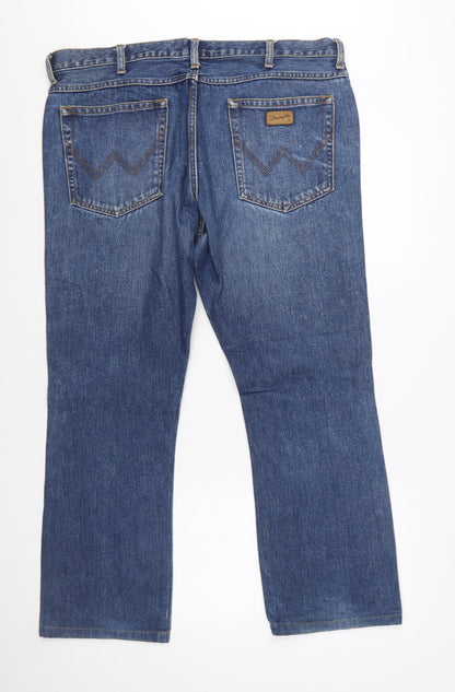 Wrangler Men's Blue Regular Fit Straight Jeans W38 L30