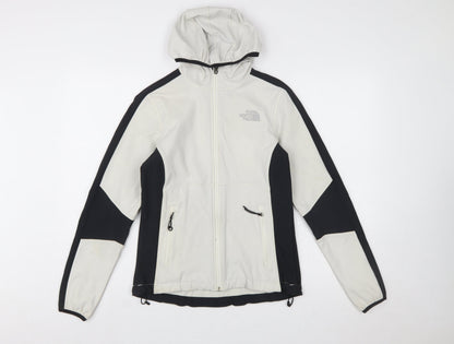 The North Face Womens XS Beige & Black Full Zip Hooded Sweatshirt
