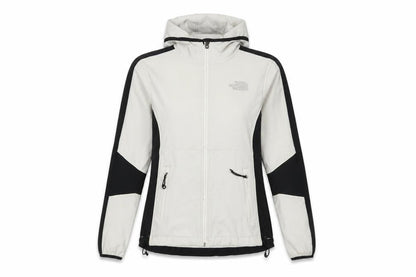 The North Face Womens XS Beige & Black Full Zip Hooded Sweatshirt