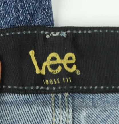 Lee Men's Blue Denim Loose Fit Straight Jeans 48x29