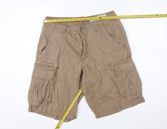 Lee Dungarees Men’s Beige Cargo Shorts Size 32 Regular Cotton